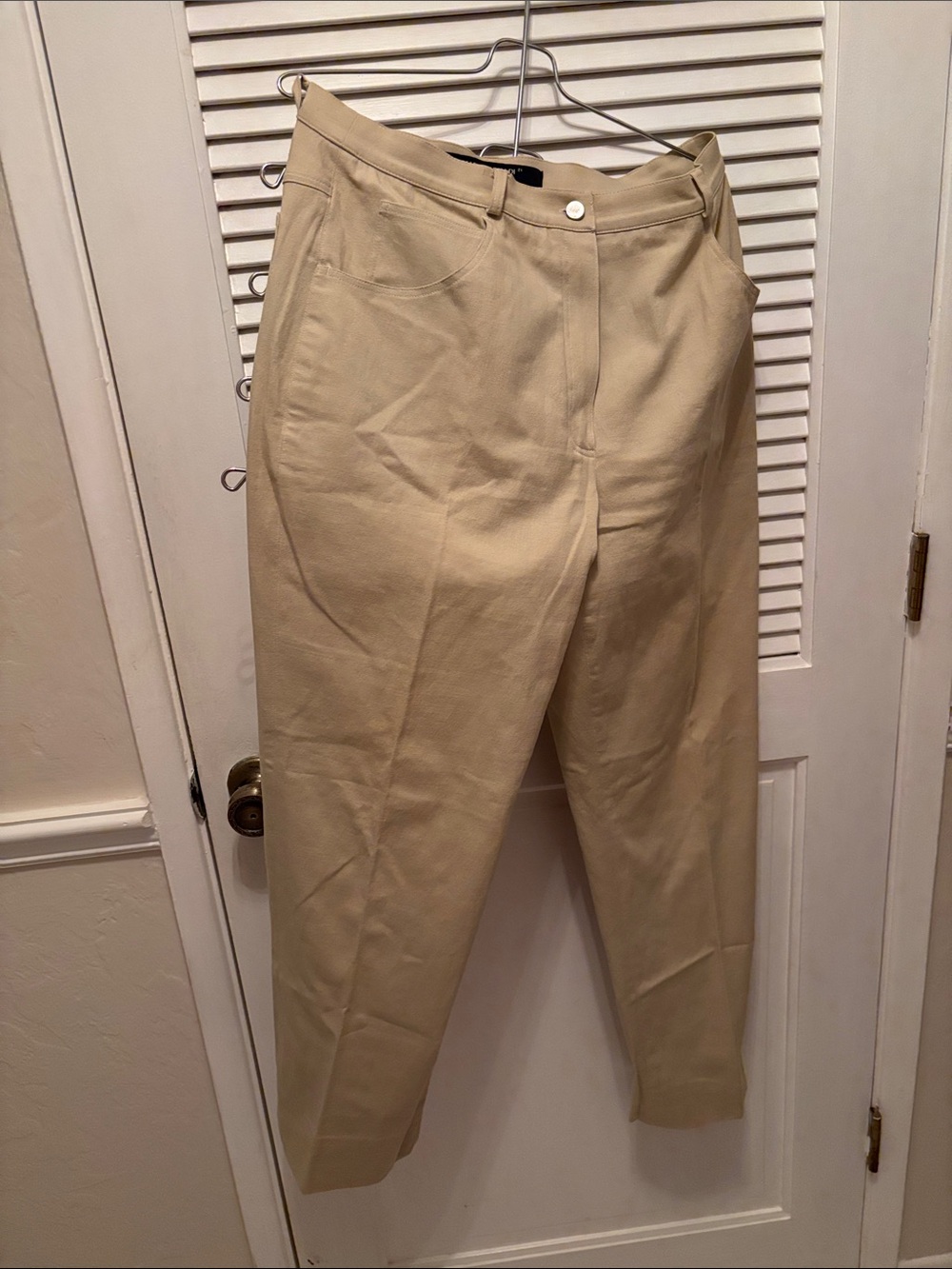 Marina Rinaldi Neutral Beige Straight-Leg Trouser jeans